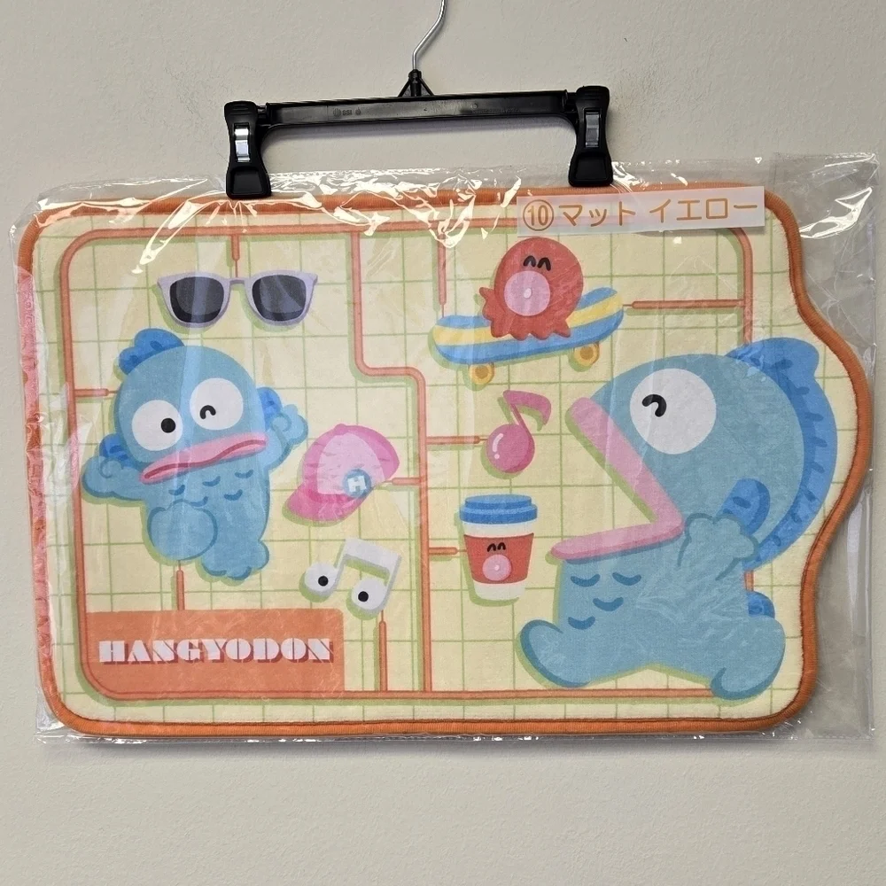 Sanrio Hangyodon Summer Themed Floor Mat Orange